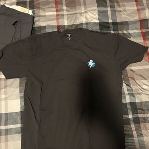 Cyclebar Black Tee with Blue Emblem